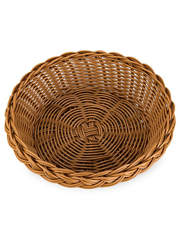 Корзина плетеная универсальная 24х8см круглая коричневый полипропилен 000000000001227680