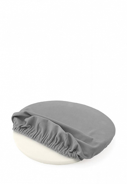 Подушка на стул 31,5см DE'NASTIA круглая бархатная серый полиэстер 000000000001200413