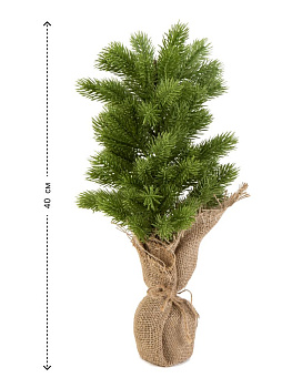 Ель искусственная 40 см зеленая литая 000000000001225518