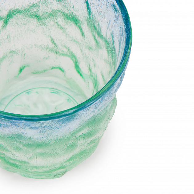 Стакан 280мл GARBO GLASS Лед для холодных напитков голубая-зеленая стекло 000000000001217334