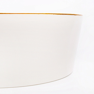 Салатник 21см GLASSCOM прямые бортики white gold стекло 000000000001211815