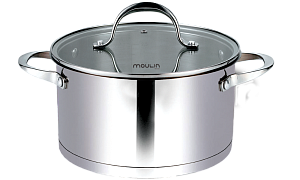 Кастрюля из нержавеющей стали  со стеклянной крышкой 4,5л PASSION Moulin Villa CSP-045 000000000001198323