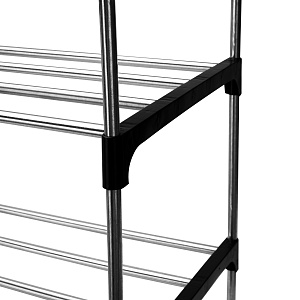 Обувница 4-х ярусная 56х28х80см LUCKY металл/пластик 000000000001222575