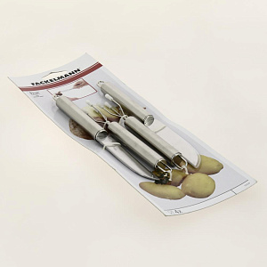 Набор из 4 предметов для чистки овощей: 2 ножа для чистки 20,2см, 2 вилки-держателя 16,5см 000000000001189003