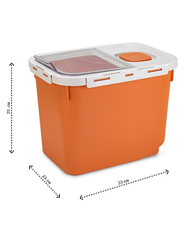 Контейнер для корма для животных 33х23х25см с лопаткой микс полипропилен 000000000001229131