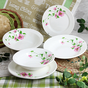 Мелкая тарелка Клематис Кубаньфарфор, 17.5 см 000000000001005832