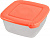 Контейнер для продуктов Plast Team POLAR, квадратный, коралловый, 1,5л, 168х168х85 (PT1676) 000000000001201515