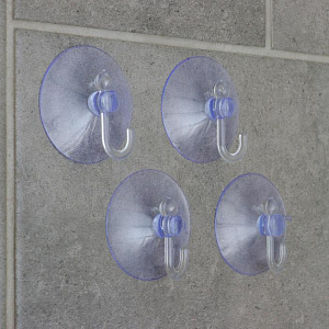 Набор крючков 4шт ДОЛЯНА Классика на вакуумной присоске прозрачный ПВХ 000000000001211448