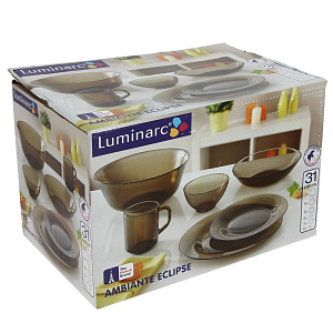 АМБЬЯНТЕ ЭКЛИПС Набор столовой посуды 31 предмет LUMINARC стекло L5177 000000000001157876