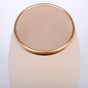 Ваза деколированная 26см ЯБЛОКО Акварель матовый серо-коричневый золотой ободок стекло 000000000001210922