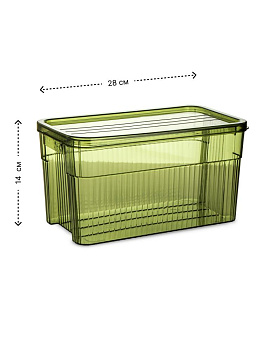 Органайзер для хранения мелочей 28х14см с крышкой в ассортименте полипропилен 000000000001227849