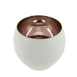 Подсвечник декоративный "Сircle" стекло 7х6,7см белый/золото R011269 000000000001200387