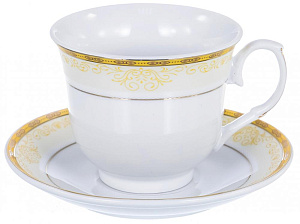 Набор чайный фарфор 12шт 6 чашек 220мл+6 блюдец квадратная подарочная упаковка ВЕНЗЕЛЯ GUTERWAHL 158-16009 000000000001193925