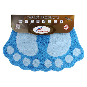 Коврик для ванной Лапки Microfiber голубой, 40х60 см 000000000001176918