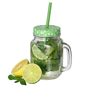 Кружка-банка с соломкой Koopman, 400мл 000000000001153007