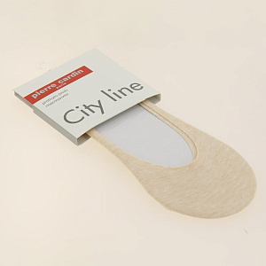 Подследники женские Pierre Cardin LSW 1907 бежевый  меланж, хлопок. Силиконовая фиксация по краю, силиконовая фиксация на подошве (с 000000000001198240