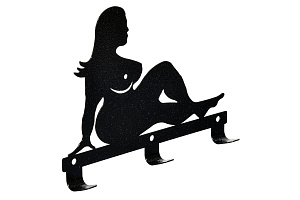 Вешалка для бани 15х10,5см 3 крючка Дева металл 000000000001154666