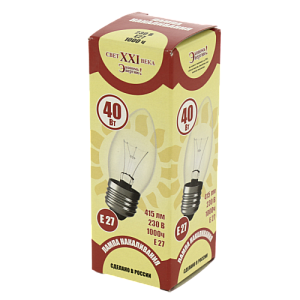 Лампа Свет XXI века Азбука Света, 40 Вт 000000000001048453