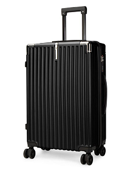 Чемодан на колесах L (48х30х75см) грани черный PC 000000000001226572