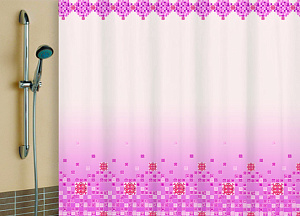 Штора для ванной V-Line, 180х180 см, полиэстер 000000000001022718