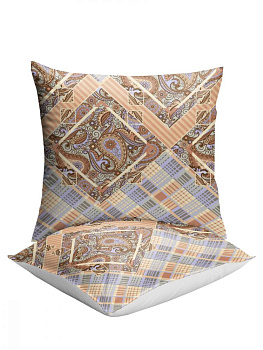 Комплект постельного белья БЯЗЬ 100%хб 1,5 спальный (1 наволочка70х70+1 пододеяльник215х145+1 простыня215х150) Ясмин корчневый C0201 000000000001199385