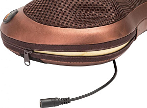 Подушка массажная 34,5x11,8x19см ШЕЯ ПЛЕЧИ СПИНА BRADEX коричневая пенополиуретан полиэстер ABS-пластик металл 000000000001210489