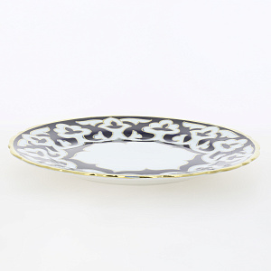 Тарелка Пахта 24,1см ASIA PORCELAIN большая с титановым напылением фарфор 000000000001204883