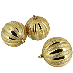 Набор елочных шаров Мандарин Посуда Центр, 8 см, 3 шт. 000000000001161782