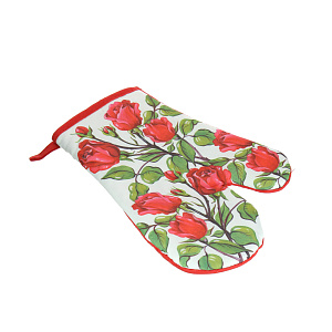 Набор прихватка и рукавица Розы Фото-графика Мультидом, хлопок, 2 предмета 000000000001126851