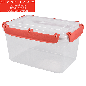 Контейнер BERGEN с защелками 1,3л коралловый PLAST TEAM PT1044КОРАЛ-10 000000000001189836