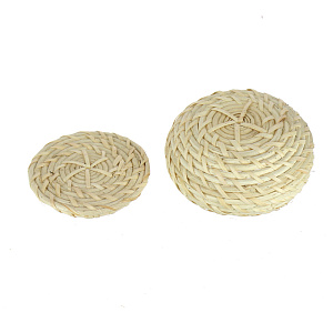 Круглая шкатулка с крышкой, 10?5.5 см, ротанг 000000000001126339