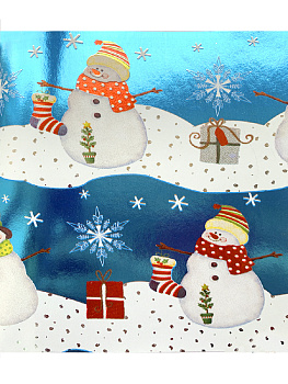 Бумага оберточная "Подарки в Новый Год" для продукции бытового назначения с декоративным рисунком в рулоне 100х70см 82499 000000000001201860