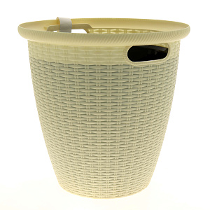 Кашпо напольное Ротанг D 328/20л с внутренним горшком 11л Сливочный ING50020АЙВ 000000000001171885