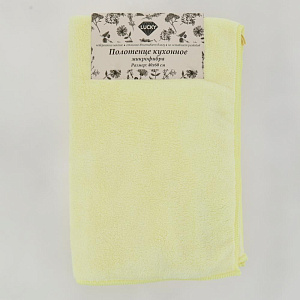 Полотенце кухонное 40x60см LUCKY желтое микрофибра 100% полиэстер 000000000001207681