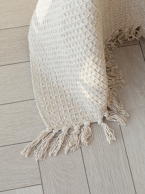 Покрывало 200x220см DE'NASTIA бежевый вафельное меланж хлопок 000000000001229651