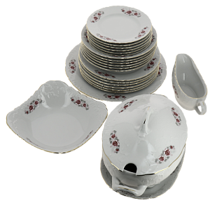 Сервиз столовый 25 предметов CMIELOW Rococo G577 фарфор 000000000001172732