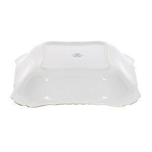 Квадратный салатник Золотая отводка Porcelaine Czech Gold Hands, 28 см 000000000001136252