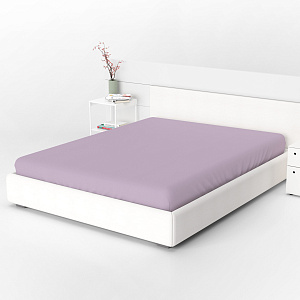 Простыня на резинке 160х200х25см LUCKY розовая поплин хлопок 100% 000000000001216592