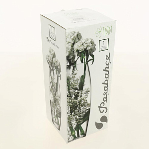 Ваза h25см ЯБЛОКО бочка тигры декорированная коричневая стекло 000000000001210219