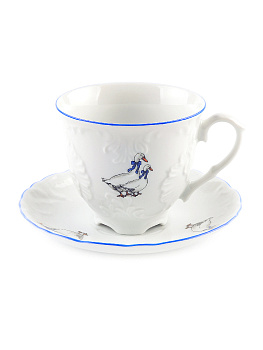 Пара кофейная 170мл/12,5см CMIELOW Рококо Гуси фарфор 000000000001214856