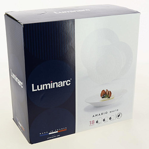 AMARIO WHITE Набор столовой посуды 18 предметов LUMINARC стекло 000000000001207747