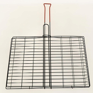 Решетка для барбекю 40х32см OLAFF с металлической ручкой нержавеющая сталь ZHF-094 000000000001205689