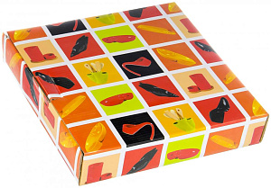 менажница 4-х секционная 25,7х25,7х2,9см, HGF-9069A-110923C,ЛЕГО 000000000001163520