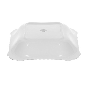 Квадратный салатник Платиновая отводка Porcelaine Czech Gold Hands, 28 см 000000000001136295