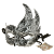 Карнавальная маска Жарптица черная из пластика (ПВХ) с атласной лентой для крепления на голове / 16х20х7см арт.75231 000000000001163344