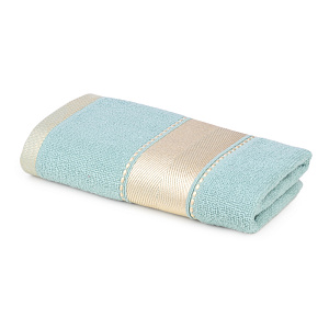 Полотенце махровое 30х60см LUCKY атласный бордюр мятный хлопок 100% 000000000001208679