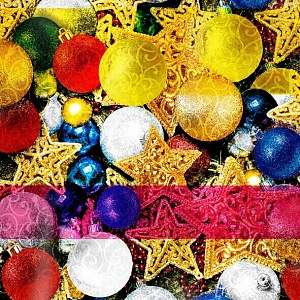 Бумага упаковочная 68,5х100см ИНТЕРПАК Еловые бусы 000000000001215334