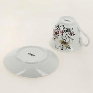 Набор чайный 8 предметов (чашка 230мл-4шт/блюдце-4шт) OLAFF Фиона Оттава подарочная упаковка фарфор 000000000001204599