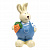 Фигурка декоративная 22см Кролик-фермер гипс 000000000001213233
