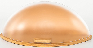 Хлебница 440х200х280мм  бамбук основа  крышка полистирол  ручка светлая прозрачная бамбук  подарочная упаковка 184-18004 000000000001205518